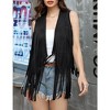 Whizmax Women's Fringe Vest 70s Hippie Faux Suede Rivets Sleeveless Costume Fringe Jacket - 3 of 4