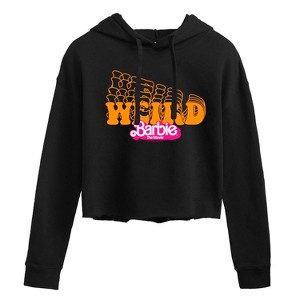 Women's - Barbie - Stacked Weird Barbie Cropped Graphic Hoodie - 1 of 3
