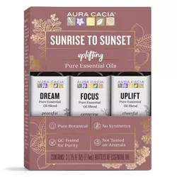 3pk Sunrise to Sunset Essential Oil Set - Aura Cacia