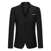 Cloudstyle Mens 3-Piece Suit Notched Lapel One Button Slim Fit Formal Jacket Vest Pants Set - 2 of 4