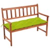 vidaXL Outdoor Patio Bench Wooden Garden Bench with Cushion Solid Wood Acacia - Bright Green 47.2" x 19.7" x 2.8" - 2 of 4
