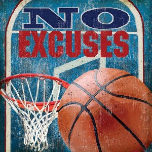 Oopsy Daisy's No Excuses - Basketball Canvas Wall Art - Size 14x14 - 1 of 1