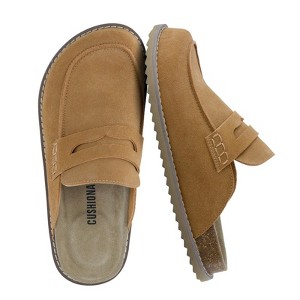 CUSHIONAIRE Zola Women’s Penny Clog Mule – Suede Slip-On with Memory Foam, Cork Footbed & Flexible Outsole - 1 of 4