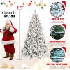 Flocked Christmas Tree with 700 UL Lights and 54 Natural Pine Cones ¨C Snowy PVC Tips, 1754 Tips, Hinged Structure, Stable Metal Stand, Easy Setup - 3 of 4