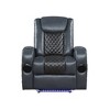Acme Furniture Alair Leather Aire Reclining Sofa Blue/Black - 2 of 4