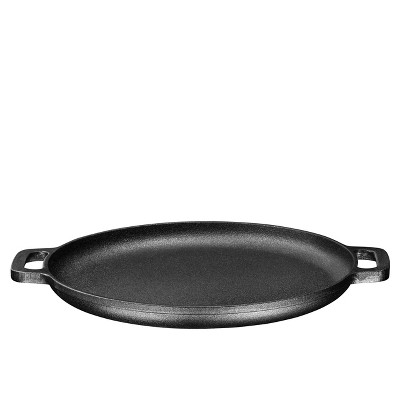 Black Cast Iron 12-Inch Skillet Pan with Dual Handles