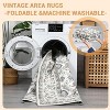 Waterproof Rug Pad Persian Style Camel 360g Pile Weight Pearl Velvet Washable Foldable Non-Shedding Living Room/Bedroom - 3 of 4