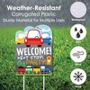 Big Dot of Happiness Cars, Trains, and Airplanes - Party Decorations - Transportation Birthday Party Welcome Yard Sign - 3 of 4