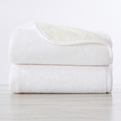 Home Organic Spa Rib Bath Towel 2-pack made with Organic Cotton