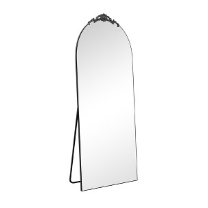 PexFix Wood Frame Arched Floor Mirror, Bedroom Living Room Wall Mirror - 1 of 4