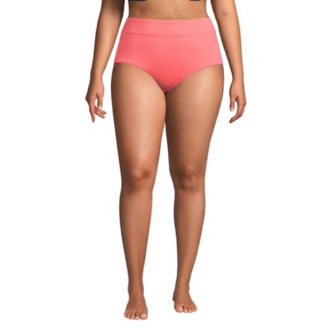 Lands' End Women's Upf 50 Full Coverage Tummy Control High Waist Bikini  Bottom : Target