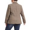 Agnes Orinda Women's Plus Size Plaid Formal Notched Lapel Blazer - 4 of 4