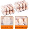 100 Pack 12 Count Plastic Egg Cartons - Bulk Clear Reusable Egg Containers for Chicken Eggs Dozen Storage - 3 of 4
