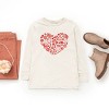 SmileyWorld Christmas Outline Heart - Youth Long Sleeve Graphic T-Shirt - 3 of 4