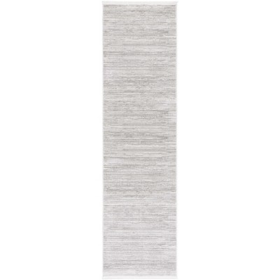 Mila MIL224 Power Loomed Indoor Runner Rug - Grey/Ivory - 2'2"x8'- Safavieh
