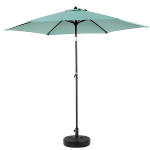KTMBDW 9'Outdoor Patio Umbrella,Outdoor Table Umbrella, Yard Umbrella,Market Umbrella with 6 Sturdy Ribs,Push Button Tilt and Crank(Base Not Included) - 1 of 4