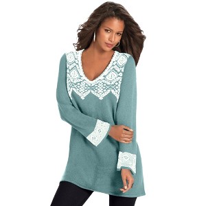 Roaman's Fit And Flare Tunic Sweater - 1 of 4