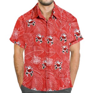 LA LEELA Mens Hawaiian Shirts Short Sleeve Button Down Shirt Men's Ugly Christmas Tree Vacation Gifts Shirts Casual Aloha Shirts for Men - 1 of 4