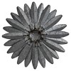 14.25 x 14.25 inch Black Galvanized Metal Flower Wall Décor - Foreside Home & Garden - 4 of 4