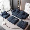 8 PCS Modern Oversized Modular Sofa, DIY Layout Sofa with Ottoman and Armrest, Tufted Sofa with Chenille Fabric Pillows-Baofuwish - 2 of 4