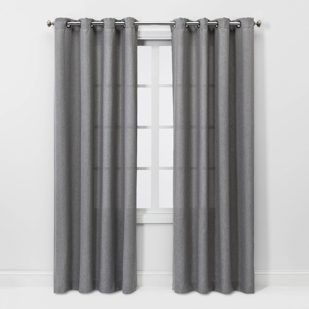 95x54 Solid Light Filtering Curtain Panel Gray - Threshold was $34.99 now $17.49 (50.0% off)