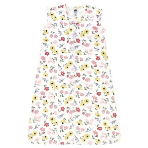 Hudson Baby Infant Girl Cotton Sleeveless Wearable Sleeping Bag, Sack, Blanket, Soft Painted Floral - 1 of 2