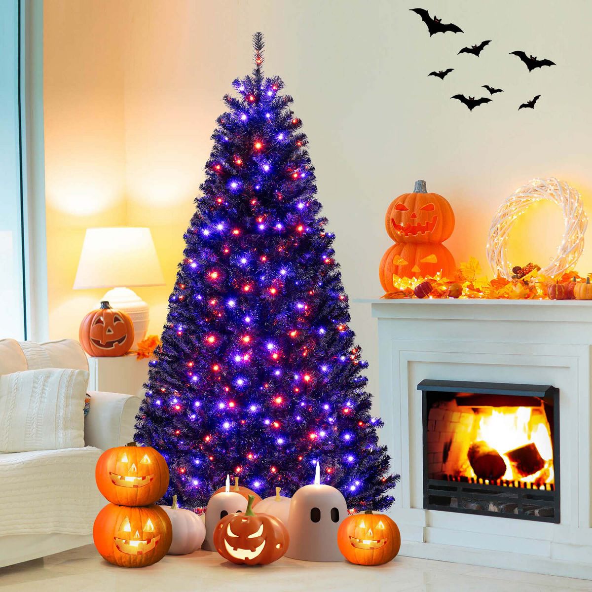 Costway Halloween Tree Artificial Decoration Tree 