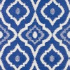 Northlight 4' x 6' Blue and White Geometric Rectangular Outdoor Area Rug - 4 of 4