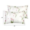 Unique Bargains 100% Cotton Floral Pillowcase with Envelope Closure for Hair and Skin Set of 2 - 4 of 4
