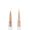 Unique Bargains Double Ended Nail Art Brush Gel Polish Nail Art Long Lines Pen Painting Tools for Home DIY Manicure White - 3 of 4