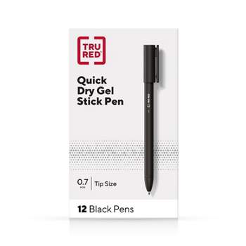 TRU RED™ Retractable Quick Dry Gel Pen, Extra Fine Point, 0.38mm