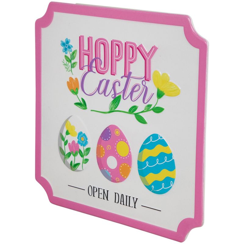 Northlight Hoppy Easter Open Daily Metal Wall Sign - 9.75", 3 of 8