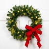 Northlight Pre-Lit Battery Operated Pine Artificial Christmas Wreath - 18" - LED Warm White - 2 of 4