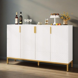 KTMBDW Sideboard Buffet Cabinet with Storage, 4 Doors Wood Entryway Cabinet, Modern Accent Cabinet with Adjustable Shelves for Living Room, Kitchen - 1 of 4