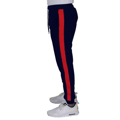 Galaxy By Harvic Men's Modern Fit Fleece-Lined Jogger Sweatpants With Side Stripe Trim Design