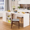 Famapy White Kitchen Island With Storage Wood Kitchen Prep Table Stationery Storage Cabinet - 3 of 4