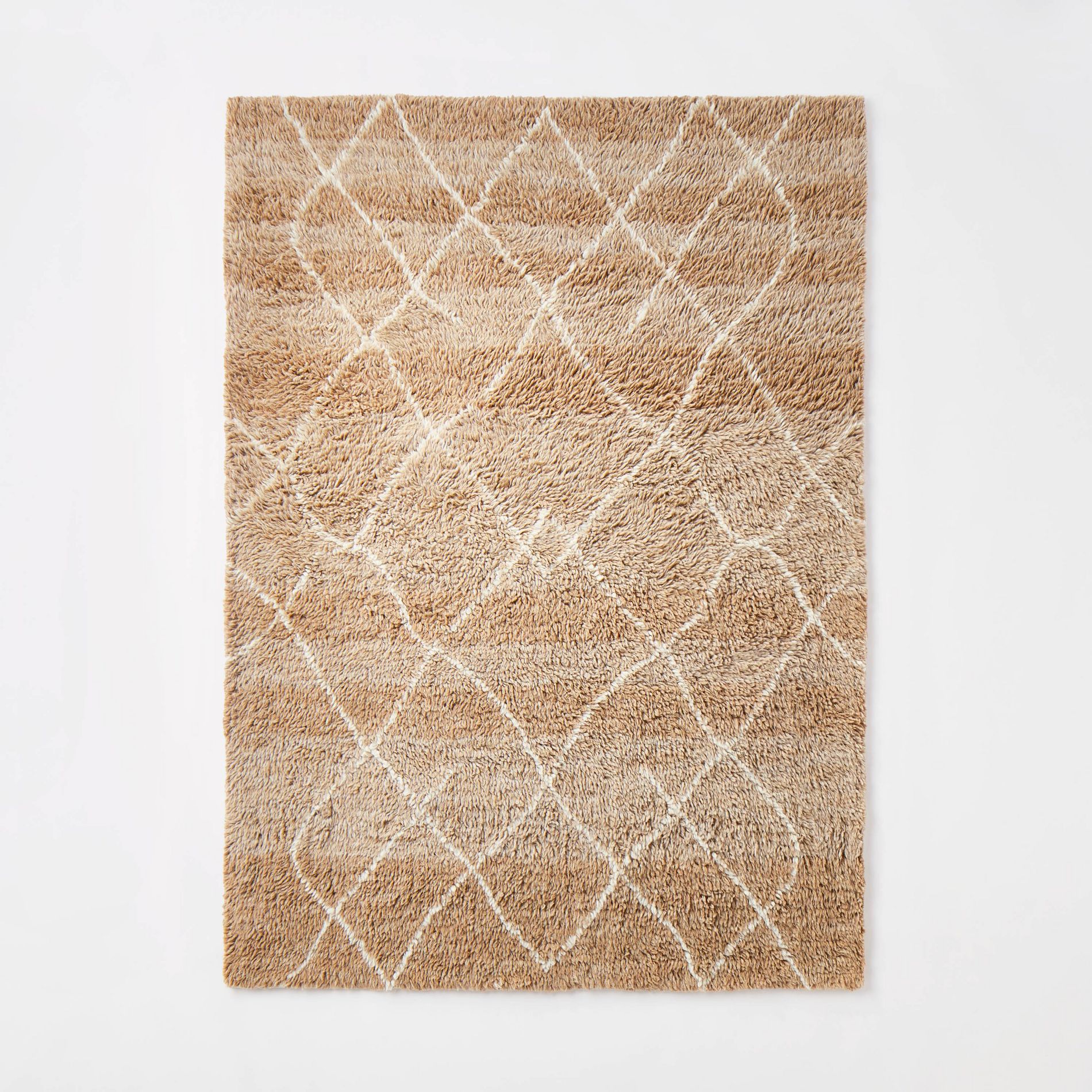 7'x10' Moroccan Wool Shag Rug Brown - Threshold™ designed with Studio McGee