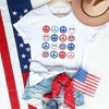 Simply Sage Market Women's Stacked 4th Of July Smiley Faces Short Sleeve Graphic Tee - 3 of 4