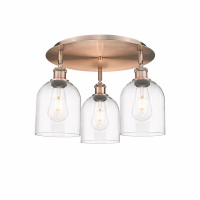 Bella - 3 Light Flush Mount In Industrial Style-10.5 Inches Tall and 17.25 Inches Wide