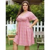 LXT-Plus Size  A Line Flowy Midi Dresses Plus Size Floral Party Dress - 4 of 4