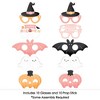 Big Dot of Happiness Pastel Halloween Glasses and Masks - Paper Card Stock Pink Pumpkin Party Photo Booth Props Kit - 10 Count - 3 of 4