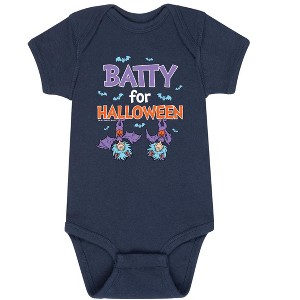 Boys' - Dr. Seuss - Batty For Halloween Thing 1 and Thing 2 Baby One Piece - 1 of 4