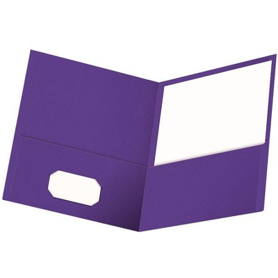 Oxford Two Pocket Folders, Letter, Purple, pk of 25