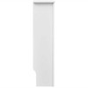 vidaXL Radiator Cover Heating Cabinet 44.1"- White MDF, Easy Assembly, Modern Slatted Design, Additional Shelf Space - 4 of 4