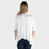 24seven Comfort Apparel Maternity Elegant Long Sleeve Open Front Draped Hem Jacket - 2 of 3