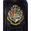 Harry Potter Hogwarts Castle Mens' Wearable Blanket Pullover Robe Black - 4 of 4