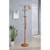 Ore International 73" Coat Rack Metal/Oak Wood: 5 Hooks, Freestanding, Easy Adult Assembly - 2 of 4