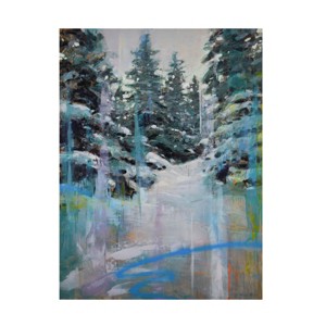 Trademark Fine Art - James Ayers  Snowy Pines Canvas Art - 1 of 4