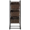 Casafield 3-Tier Floor Stand with Hanging Storage Baskets - Wood Tower Rack for Bathroom, Kitchen, Laundry, Living Room - 3 of 4