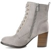 Journee Womens Baylor Lace Up Stacked Heel Booties - 2 of 4